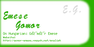 emese gomor business card